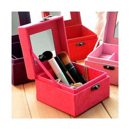 精选创意家居日用品 鹿皮绒欧式木质韩国饰品盒带锁扣图片大全